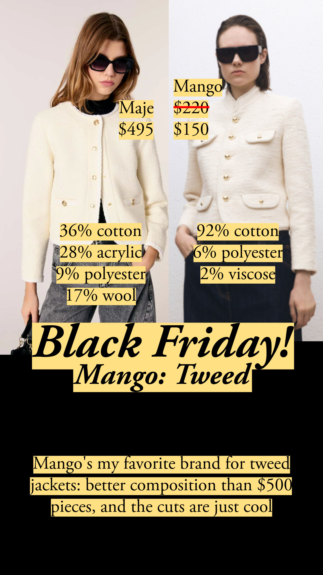 Black Friday | Mango | Tweed Jackets | Lady's jacket | Capsule wardrobe
 

 #LTKCyberWeek #LTKSeasonal #LTKWorkwear