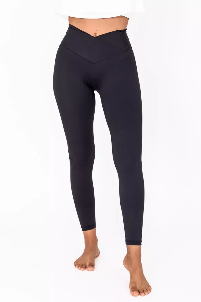 Cheap 💯 Pink Lily Back At It Again Solid Leggings Black FINAL