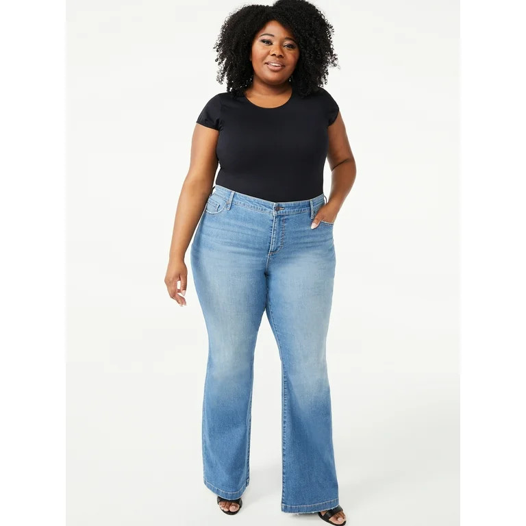Sofia Jeans by Sofia Vergara Women's Plus Size Melisa High Rise Flare Jeans | Walmart (US)