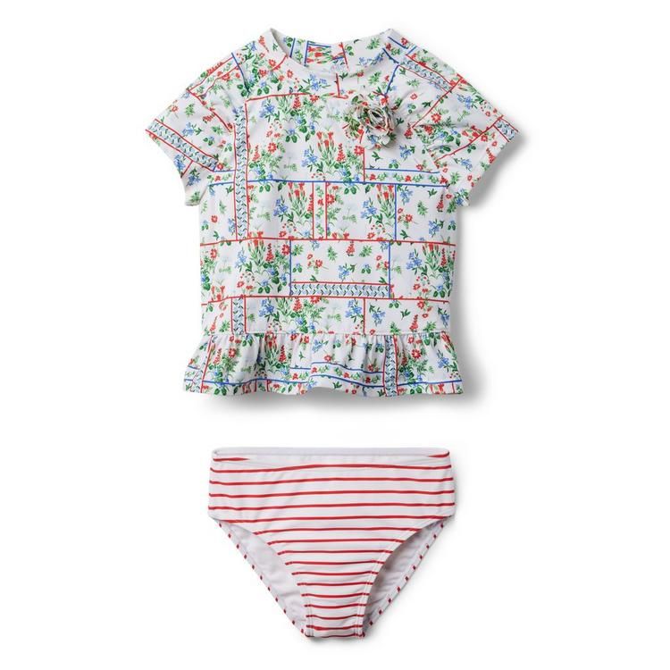 Floral Patchwork Rash Guard Set | Janie and Jack