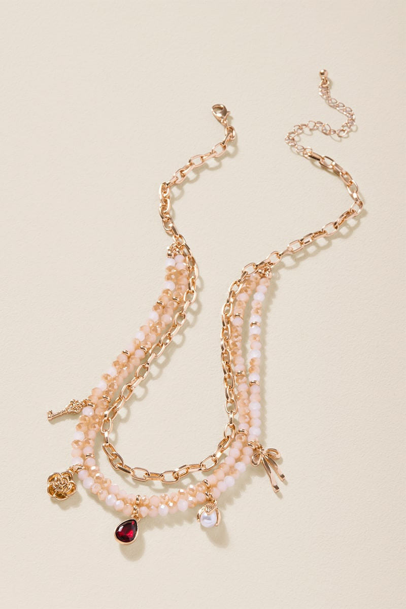Ellen Layered Charm Necklace | Francesca's