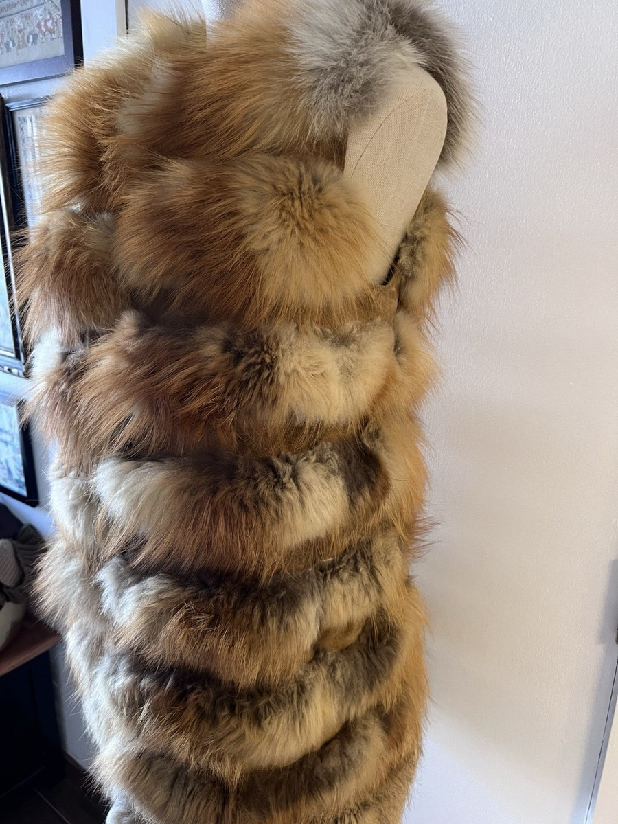 Women Genuine Red Fox Fur  Waistcoat Girl Lady Real Fur Vest BZ | eBay US