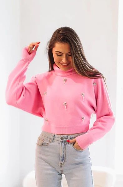 Never Ending Love Crop Sweater - Pink (FINAL SALE) | Hazel and Olive