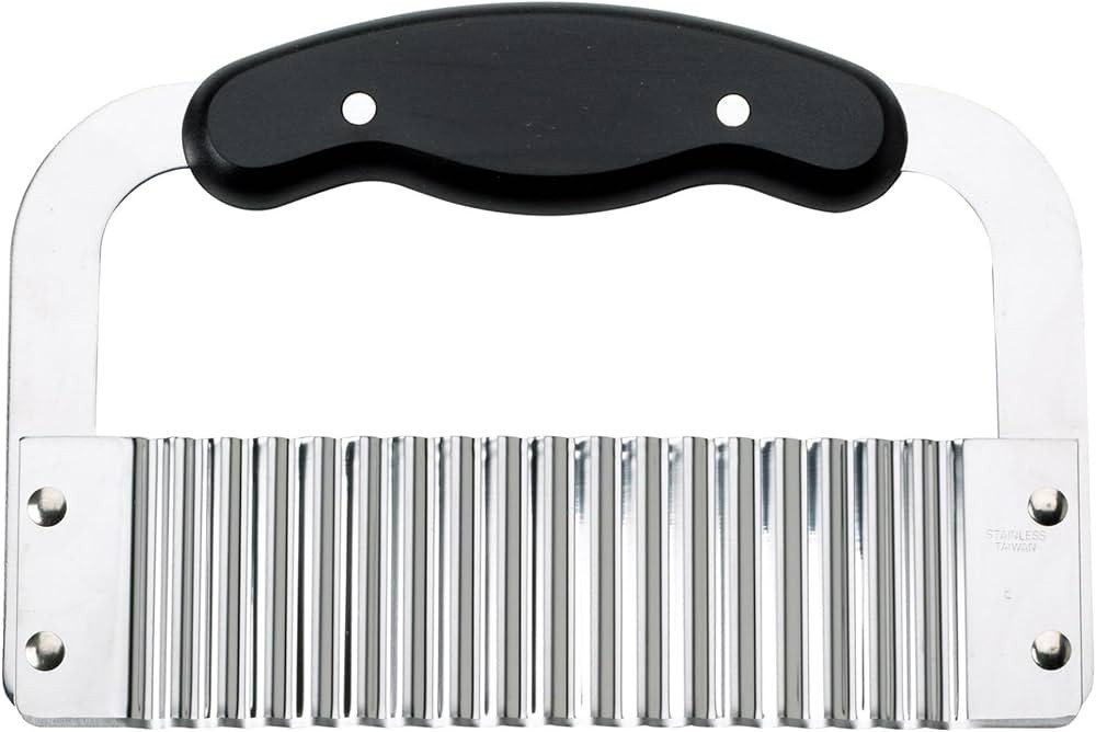 HIC Kitchen Crinkle-Cut Wave Slicer French Fry Vegetable Cutter, Stainless Steel Blade | Amazon (US)