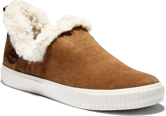 Skyla Bay Faux Fur Lined Leather Sneaker | Nordstrom