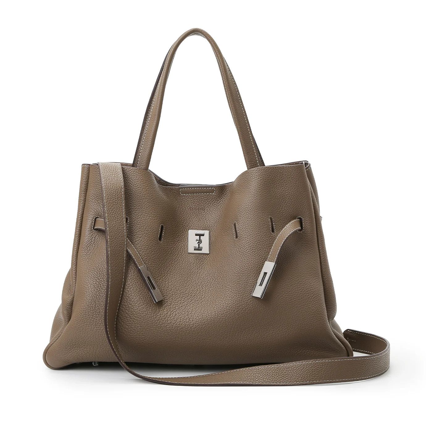 SAOIRSE Belt Soft Structural Shoulder Tote Large | RABEANCO