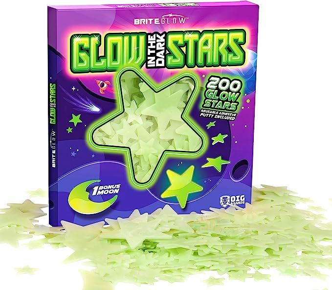 Amazon.com: Glow In The Dark Stars with Planets & Constellation Map Includes Sticky Putty for Sta... | Amazon (US)