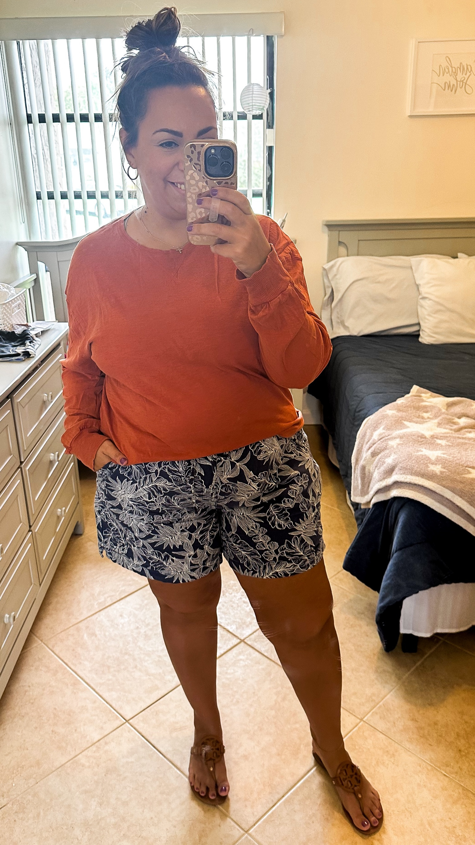 • shirt - Target (old)
• shorts - Costco
• sandals - Tory Burch
• earrings - Macys
• necklace - Kendra Scott 

#LTKSeasonal #LTKMidsize #LTKOver40