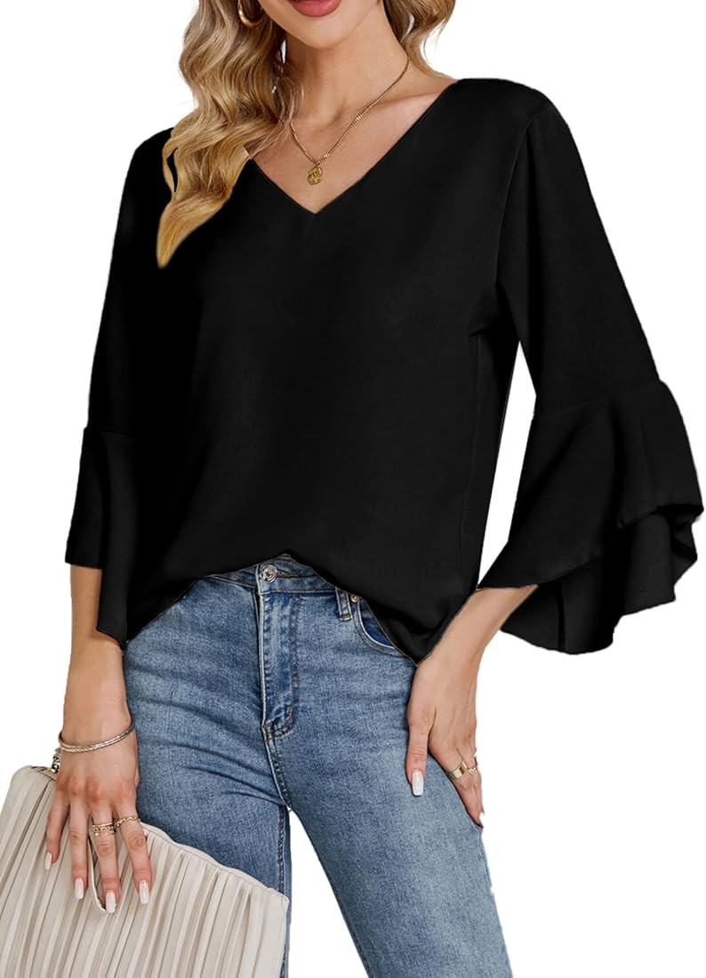 V-neck Half Sleeve Top | Amazon (US)