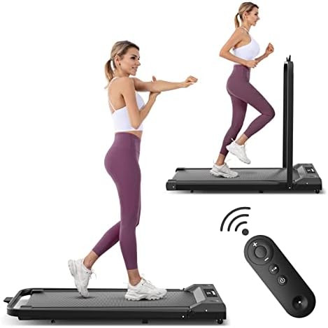 GEEMAX 2 in 1 Under Desk Treadmill, Foldable Compact Treadmill for Small Spaces, Workout Electric Ex | Amazon (US)
