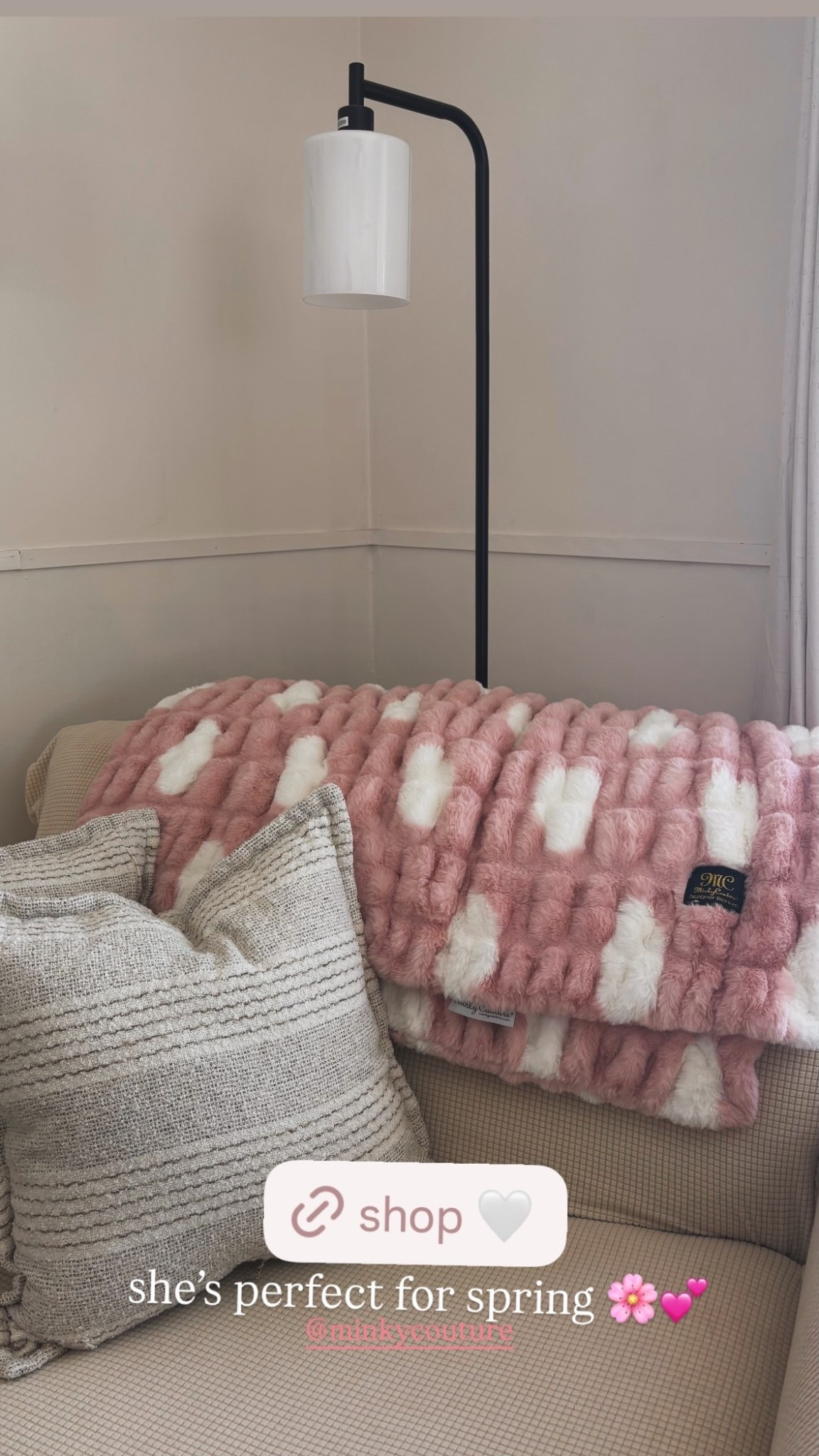 she’s perfect for spring 🌸💕  my favorite blankets!! @minkycouture use dc: ELYSSAB FOR 50% OFF

#LTKHome #LTKSaleAlert #LTKSpringSale