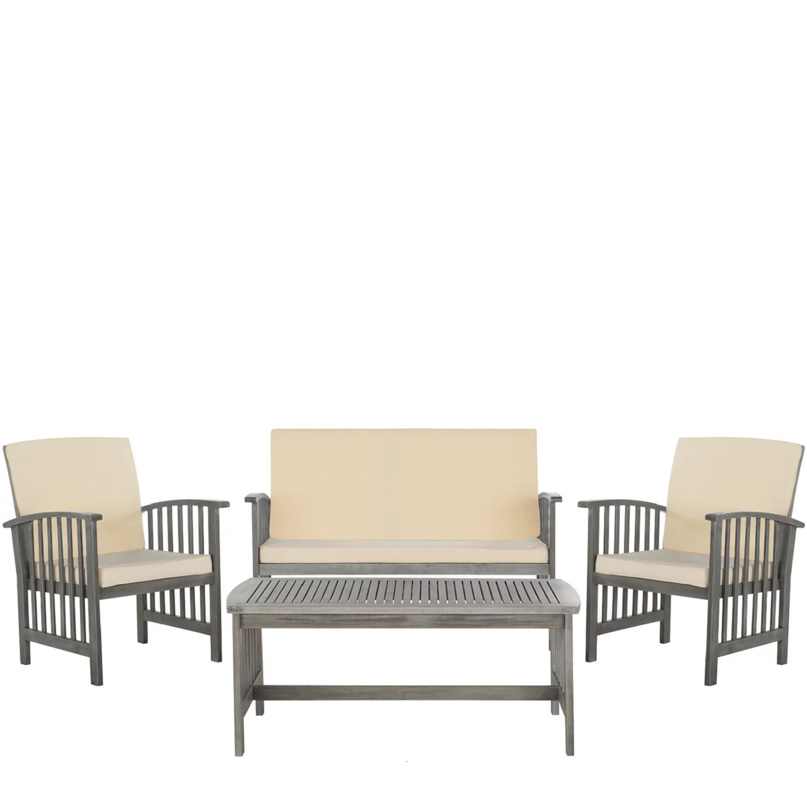 Safavieh Rocklin Outdoor Loveseat, Chair & Coffee Table 4-piece Set | Kohl's