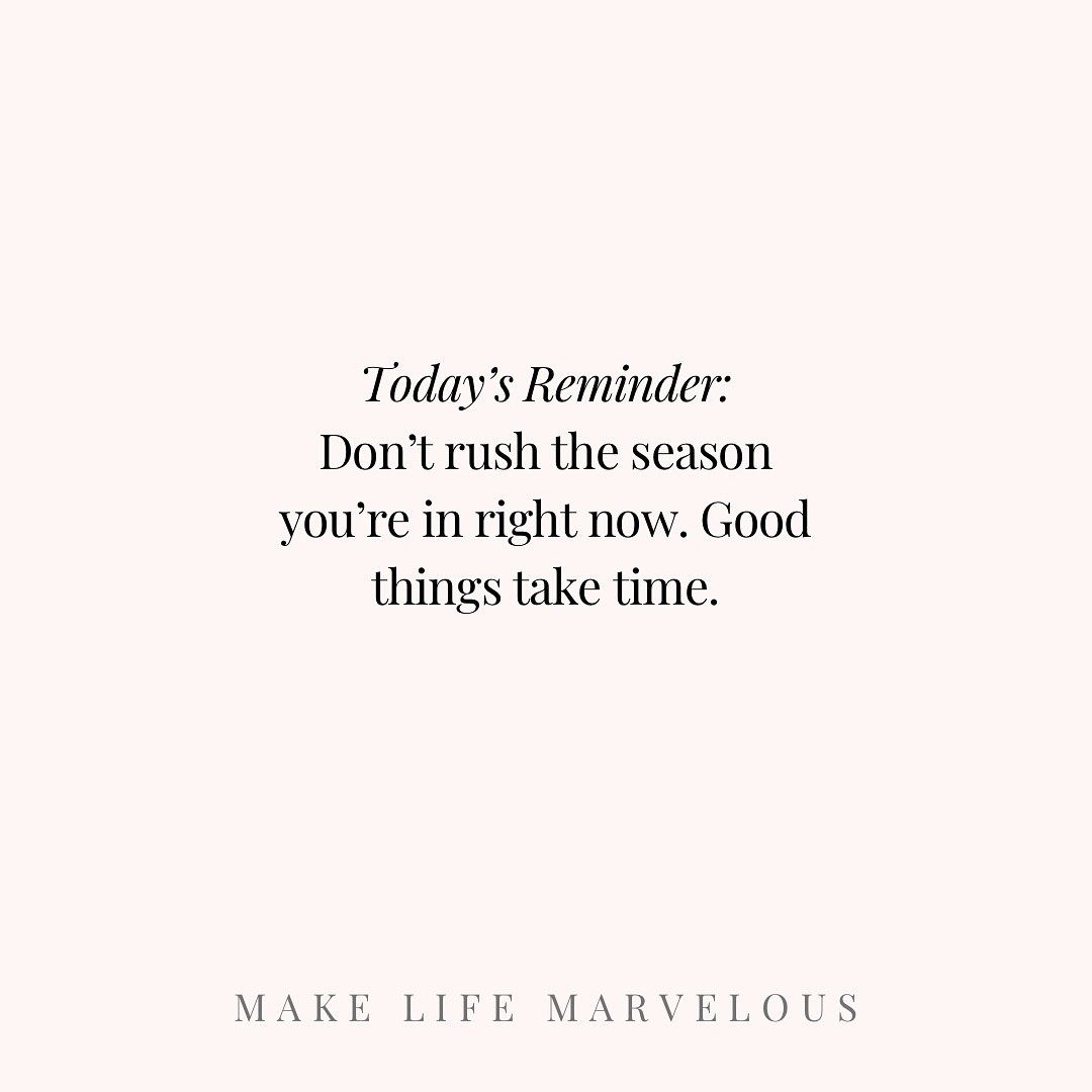 Patience required. ❤
 
Just as the weather changes throughout the year, our lives have different seasons too. No matter what that may look like right now, I’m encouraging you (and me too!) to stay present and know that there’s a purpose behind every path. 🍂
 
Let’s lean into being mindful and embracing patience - you never know what may happen by the end of this year! 

💗 Ashley
 
Make Life Marvelouss

#LTKStyleTip #LTKHome