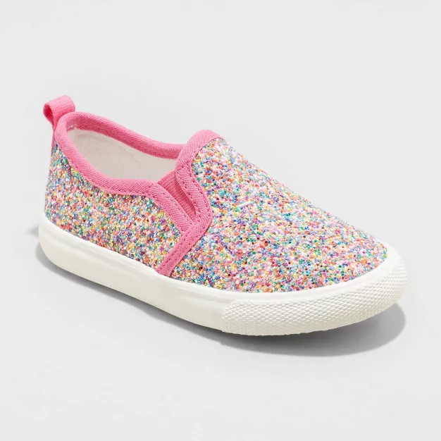 Toddler Girls' Madigan Slip-On Glitter Sneakers - Cat & Jack™ | Target