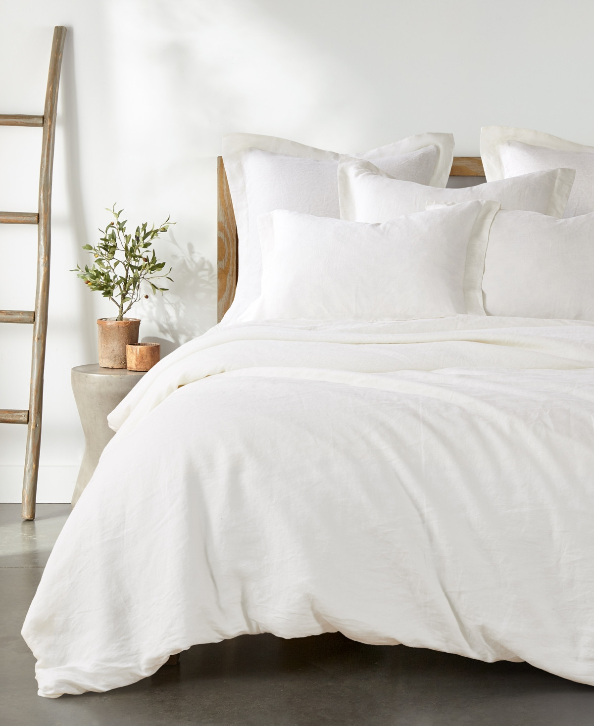 Levtex Washed Linen Solid Duvet Cover, Full/Queen - Cream | Macy's
