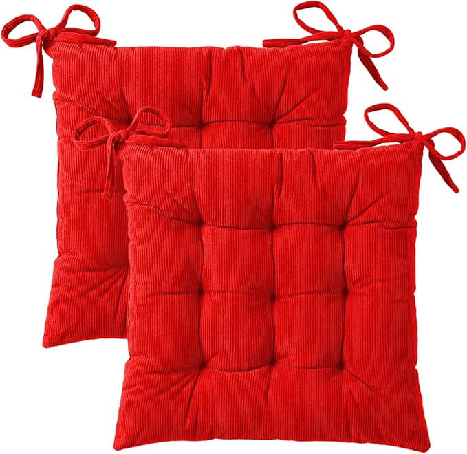 HLOVME Corduroy Chair Cushion with Ties Ultra Soft Warm Floor Cushion for Kids Reading Nook Comfo... | Amazon (US)