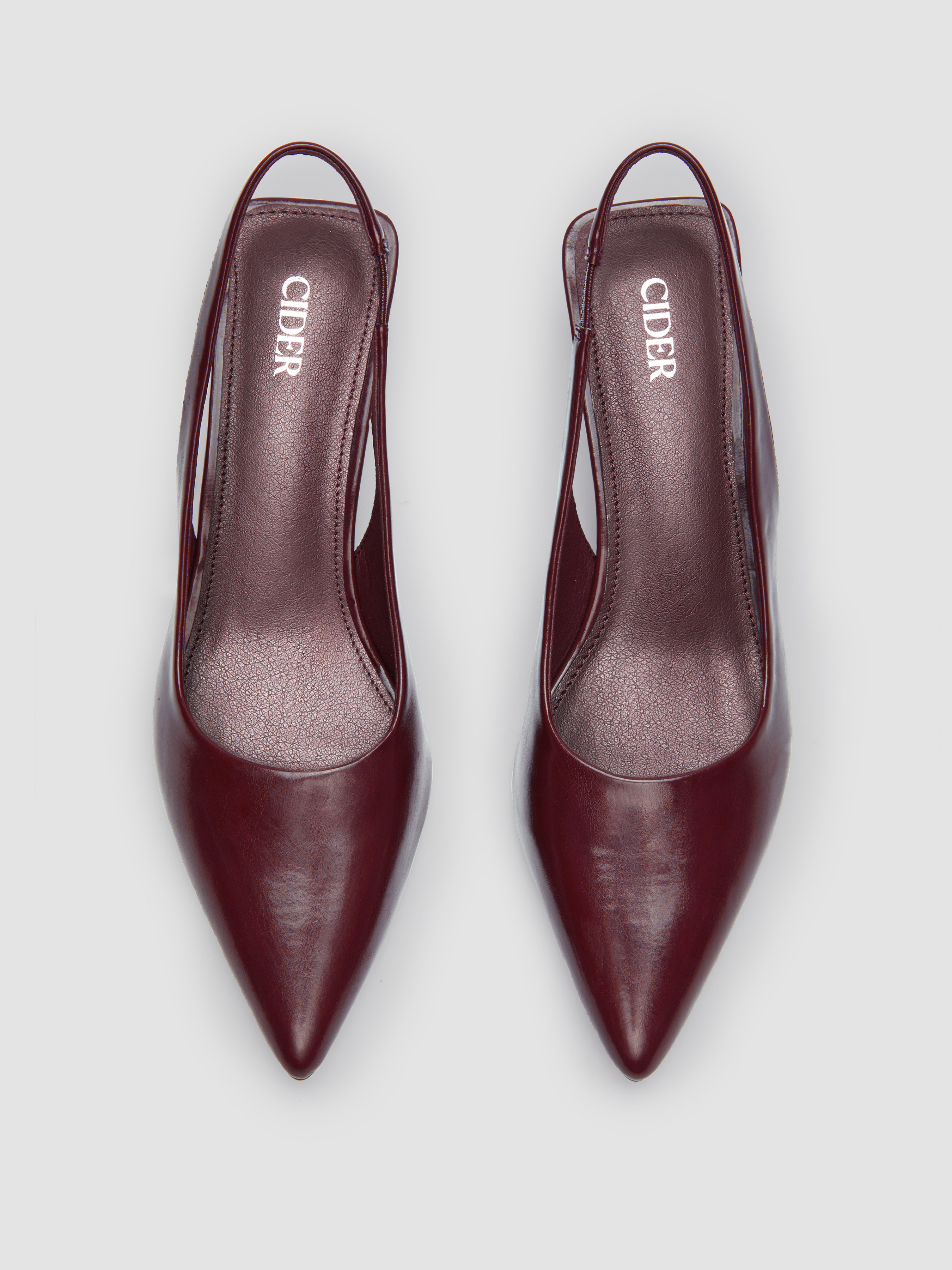 Metallic Pointed Toe Slingback Kitten Heels For Music Festival/Live House Party/Clubbing Wedding ... | Cider