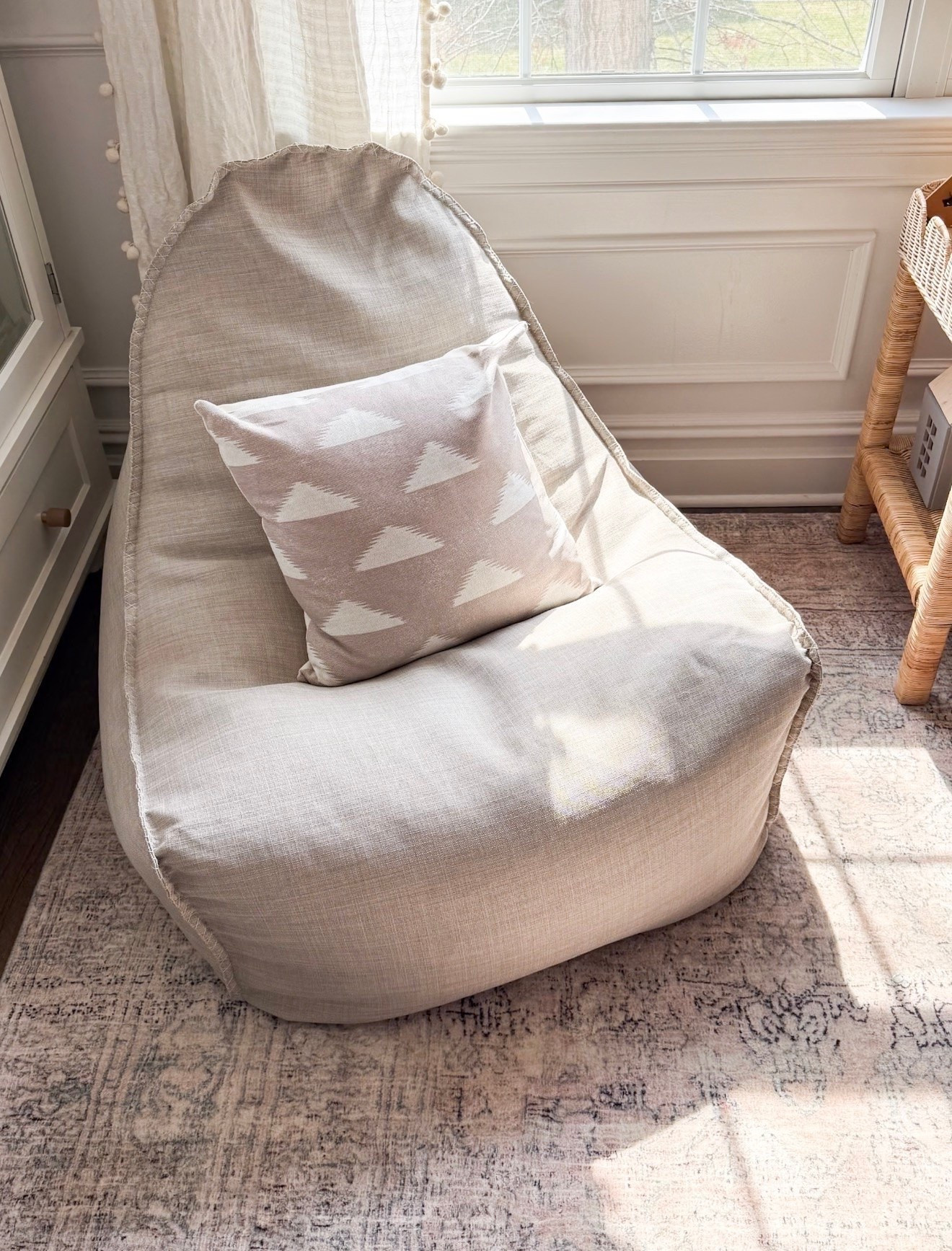 The coziest little corner. This oversized lounge chair is made for curling up with a book, and the soft neutral fabric works beautifully with the patterned rug and woven details.

lounge chair, oversized chair, cozy reading nook, neutral furniture, kids room decor, bedroom chair, reading corner, neutral home decor, cozy home, girlonthehudson

#LTKHome #LTKKids #LTKdayinmylife