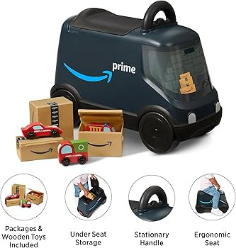 Amazon Delivery Van Ride On Toy for Kids, Blue Toddler Ride on Toy for Ages 2+, Amazon Exclusive | Amazon (US)