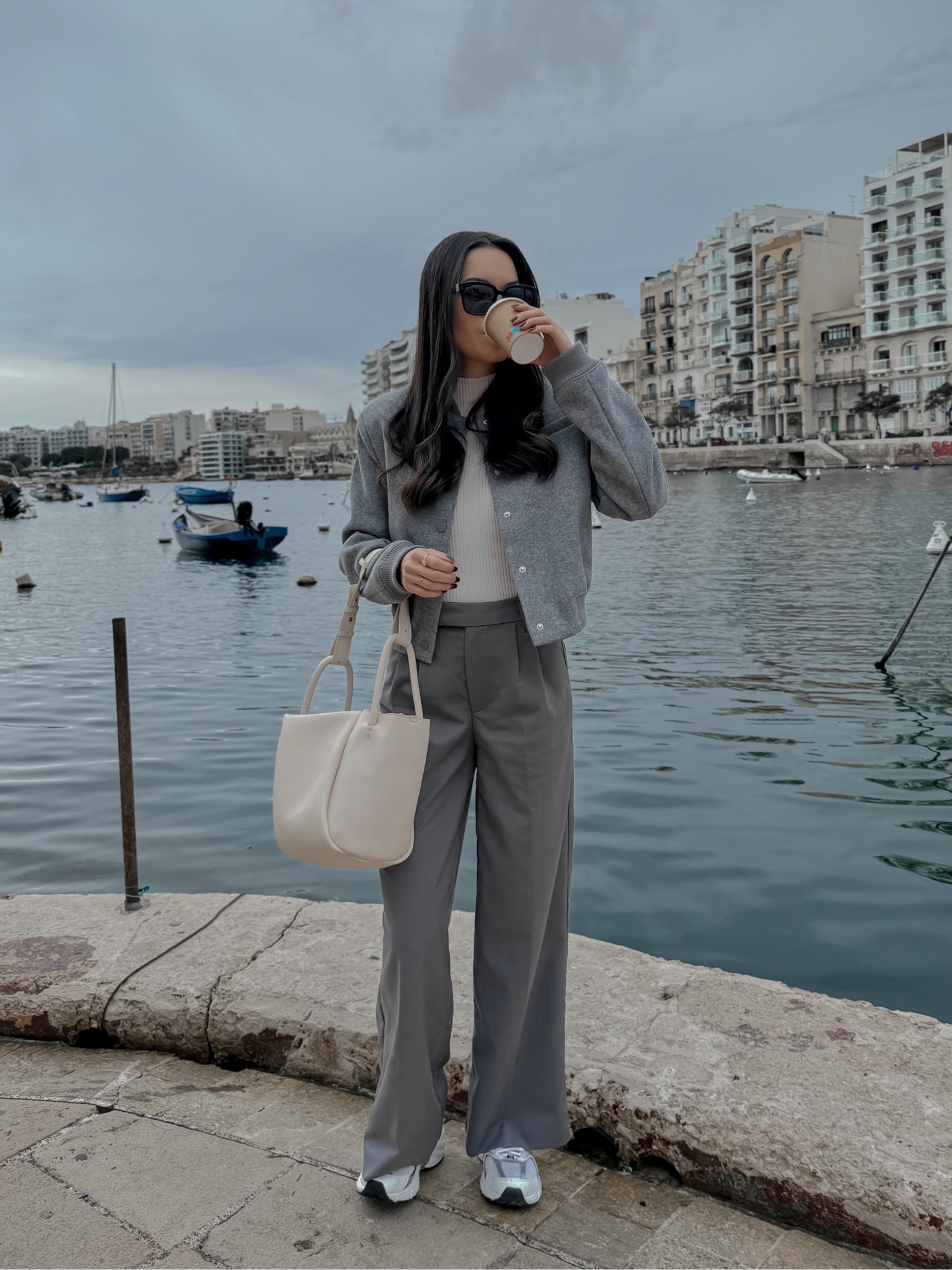 All grey outfits 🩶 
H&m fashion, bomber jacket, cropped jacket, grey bomber, grey pants, 

#LTKSeasonal #LTKCyberWeek #LTKsalealert