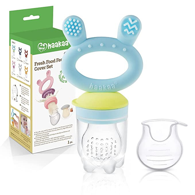 Haakaa Baby Fruit Food Feeder Pacifier | Breastmilk Popsicle Molds for Teething | Silicone Feeder... | Amazon (US)