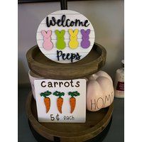 Easter 3D Sign, Welcome Peeps Home Decor, Farmhouse Decor | Etsy (US)