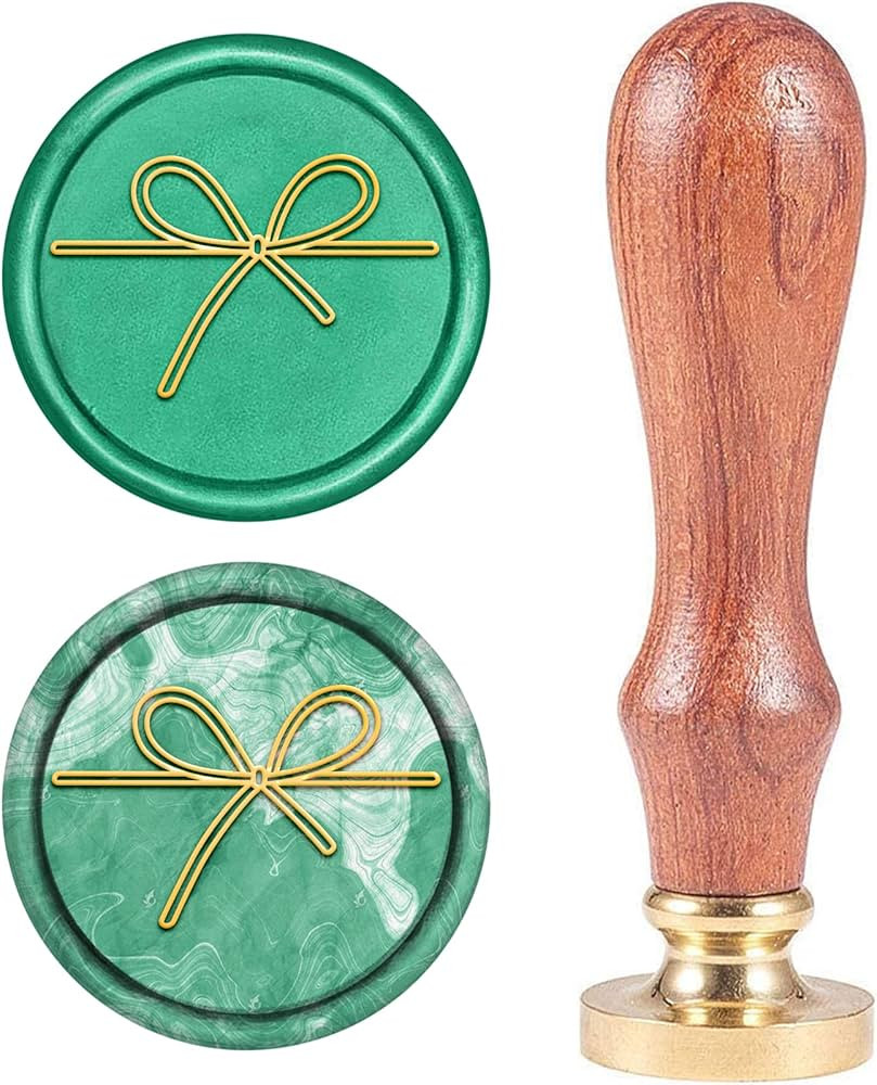 CRASPIRE Wax Seal Stamp Bowknot Vintage Sealing Wax Stamps Retro 25mm Removable Brass Stamp Head ... | Amazon (US)