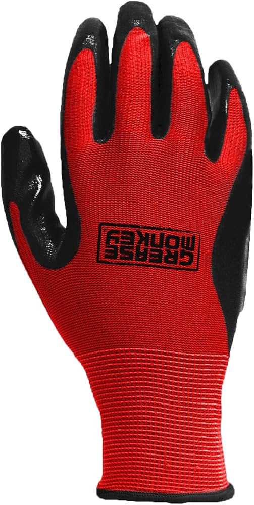 General Purpose Nitrile Coated 10 Pairs,Red | Amazon (US)
