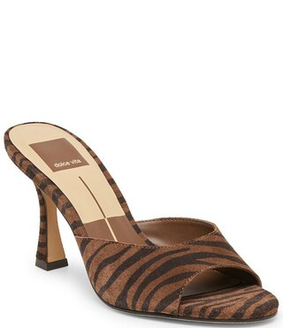 Dolce Vita Rosha Zebra Print Dress Slide Sandals - 8 | Dillard's