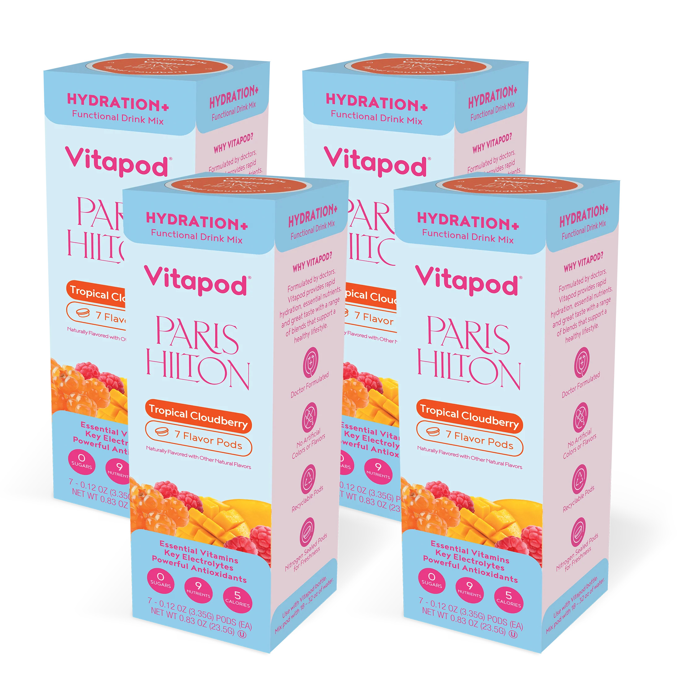 Paris Hilton x Vitapod Hydration+ Tropical Cloudberry, 28 pods | Vitapod