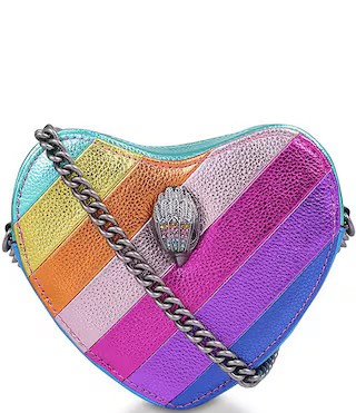 Kurt Geiger London Kensington Metallic Rainbow Heart Crossbody Bag | Dillard's | Dillard's