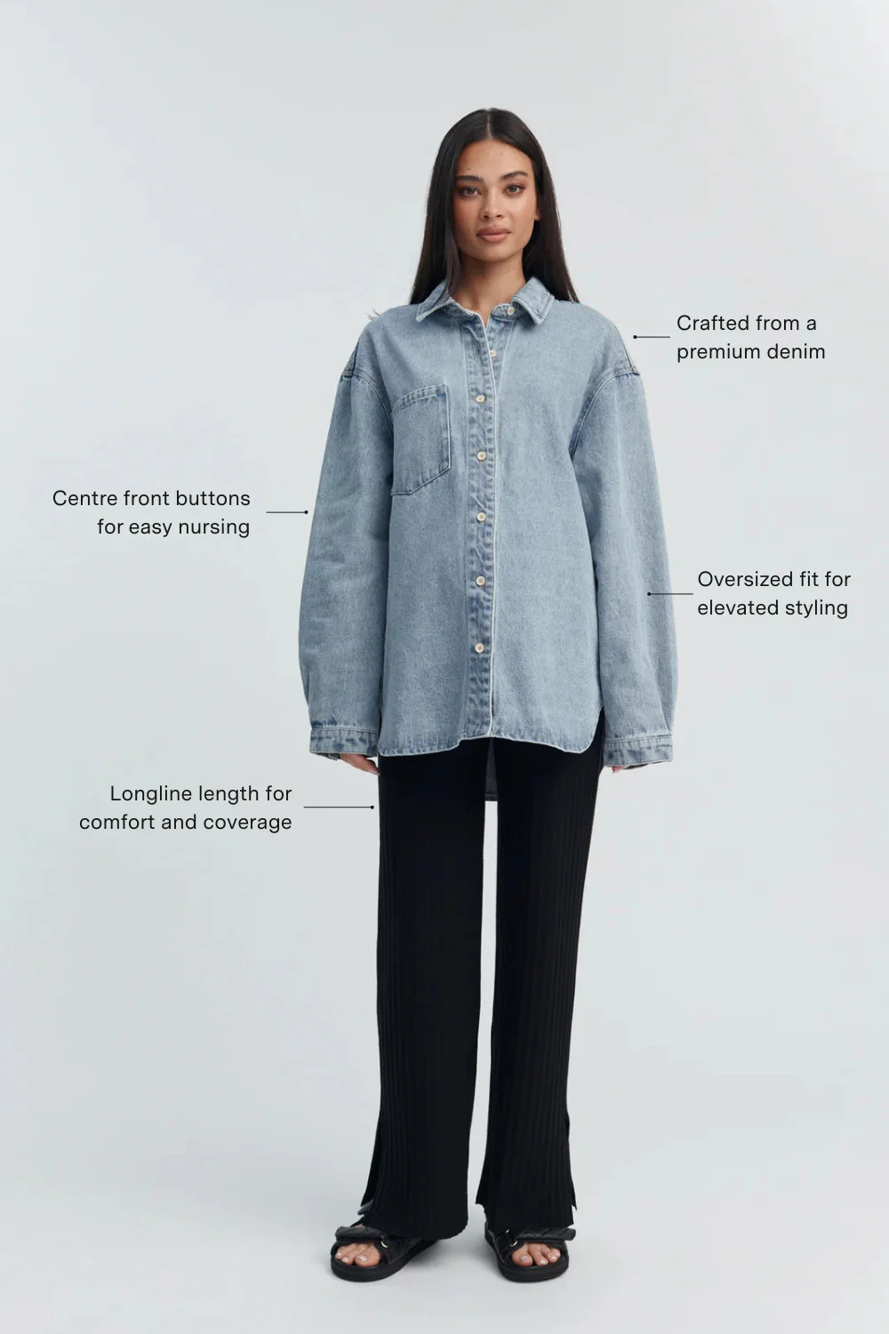 Denim Shirt/Jacket (Saltwash) | Legoe Heritage Maternity APAC