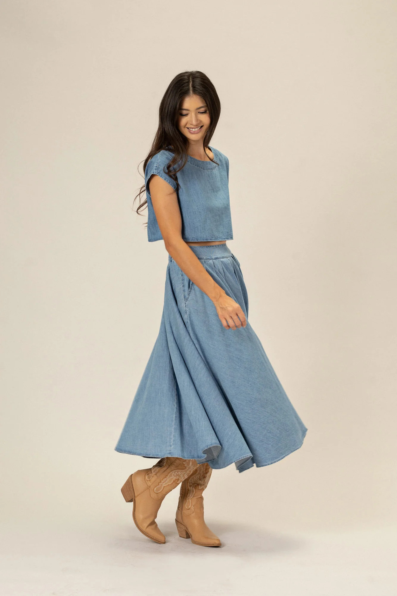 Noemi Two Piece Skirt Set | Morning Lavender