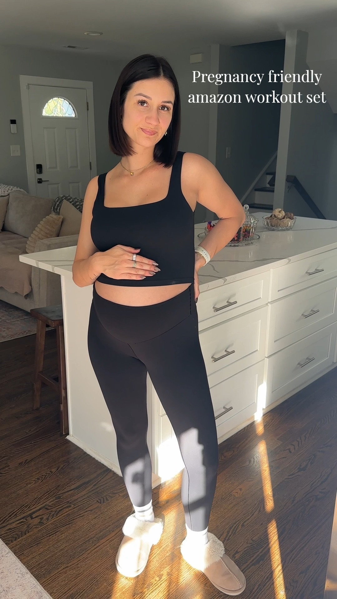 30 weeks pregnant/Sized up to a medium in top & bottoms!

#LTKFindsUnder50 #LTKActive #LTKBump