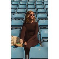 Chocolate Ultimate Long Sleeve Top, Chocolate | PrettyLittleThing UK