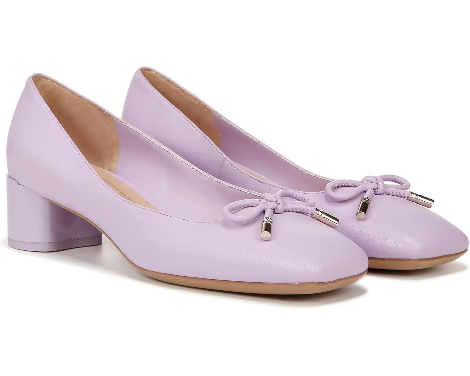 Franco Sarto Natalia Square Toe Block Heel Pumps with Bow | Zappos