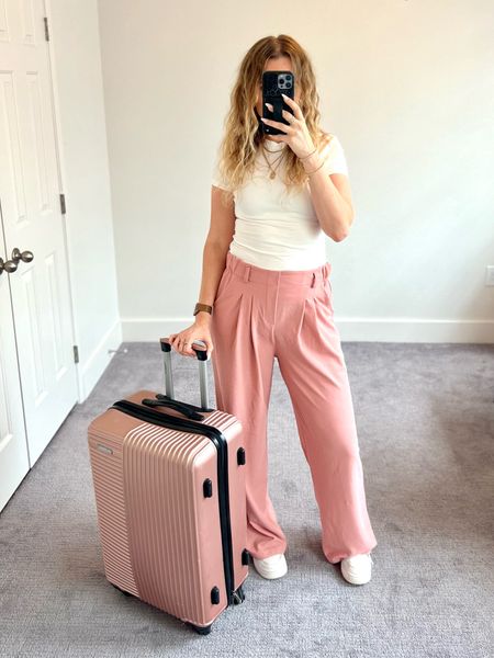 Travel outfit today! Cute and comfy 💕 

Travel outfit / airport outfit / comfy outfit 

#LTKWorkwear #LTKTravel #LTKStyleTip
