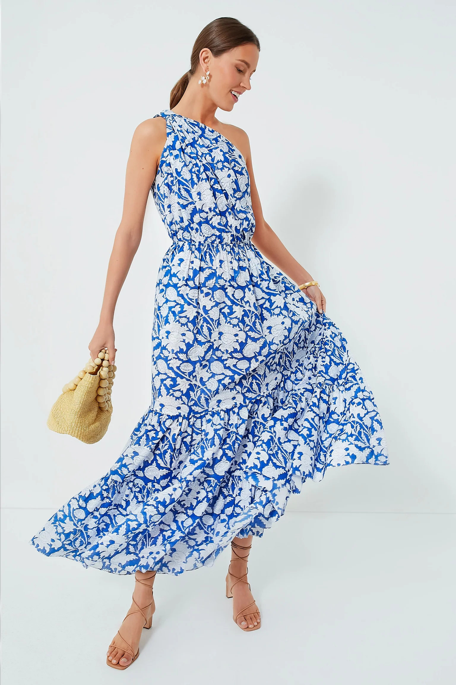 Exclusive Blue Botanica Long Dress | Tuckernuck (US)