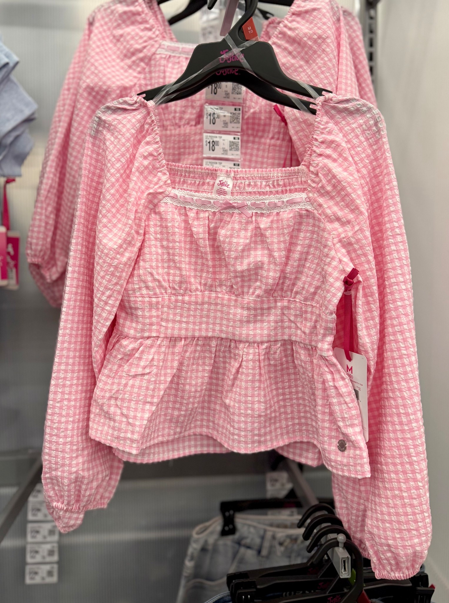 This new gingham peplum top is so adorable for girls! Link below. #ad 
