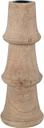 Creative Co-Op Hand-carved Mango Wood Taper Candle Holder | Amazon (US)