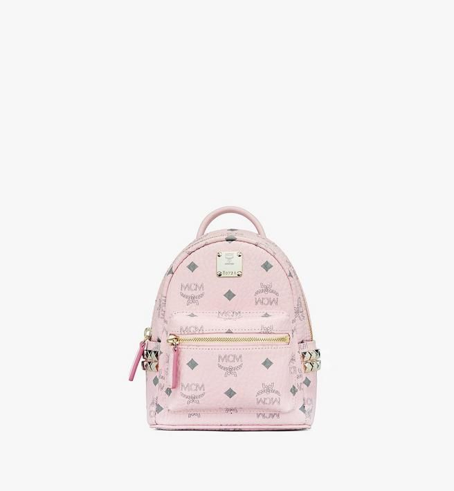 20 cm / 8 in Stark Bebo Boo Backpack in Visetos Powder Pink | MCM (US)