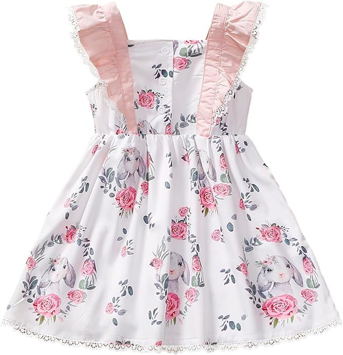 PATPAT Toddler & Baby Girl Dresses: Sleeveless Dinosaur & Ruffled Bowknot Tank Dresses for Kids, ... | Amazon (US)