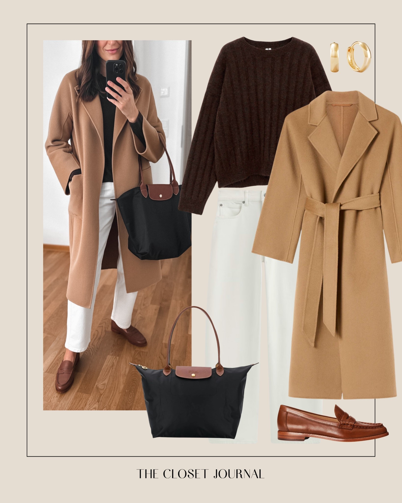 Autumn outfit inspo with a camel coat 