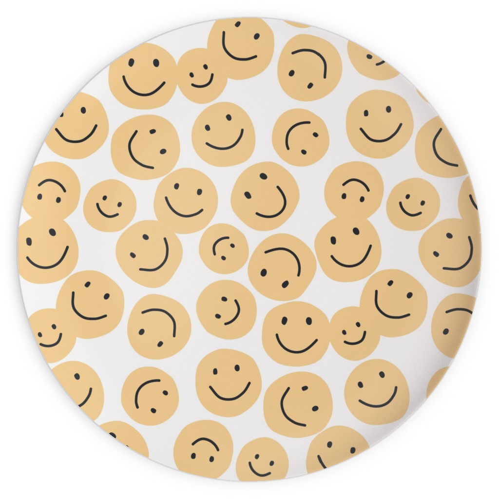 Plates: Happy Smiley Faces - Yellow, 10x10 | Shutterfly