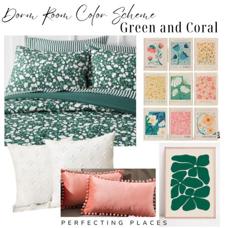 f vintage prints are your style, create a dorm room look that’s full of life with this green and coral palette! From fresh green floral print fabrics to charming floral art prints, this space will breathe new life into you after a long day of classes!

#LTKhome #LTKstyletip #LTKBacktoSchool