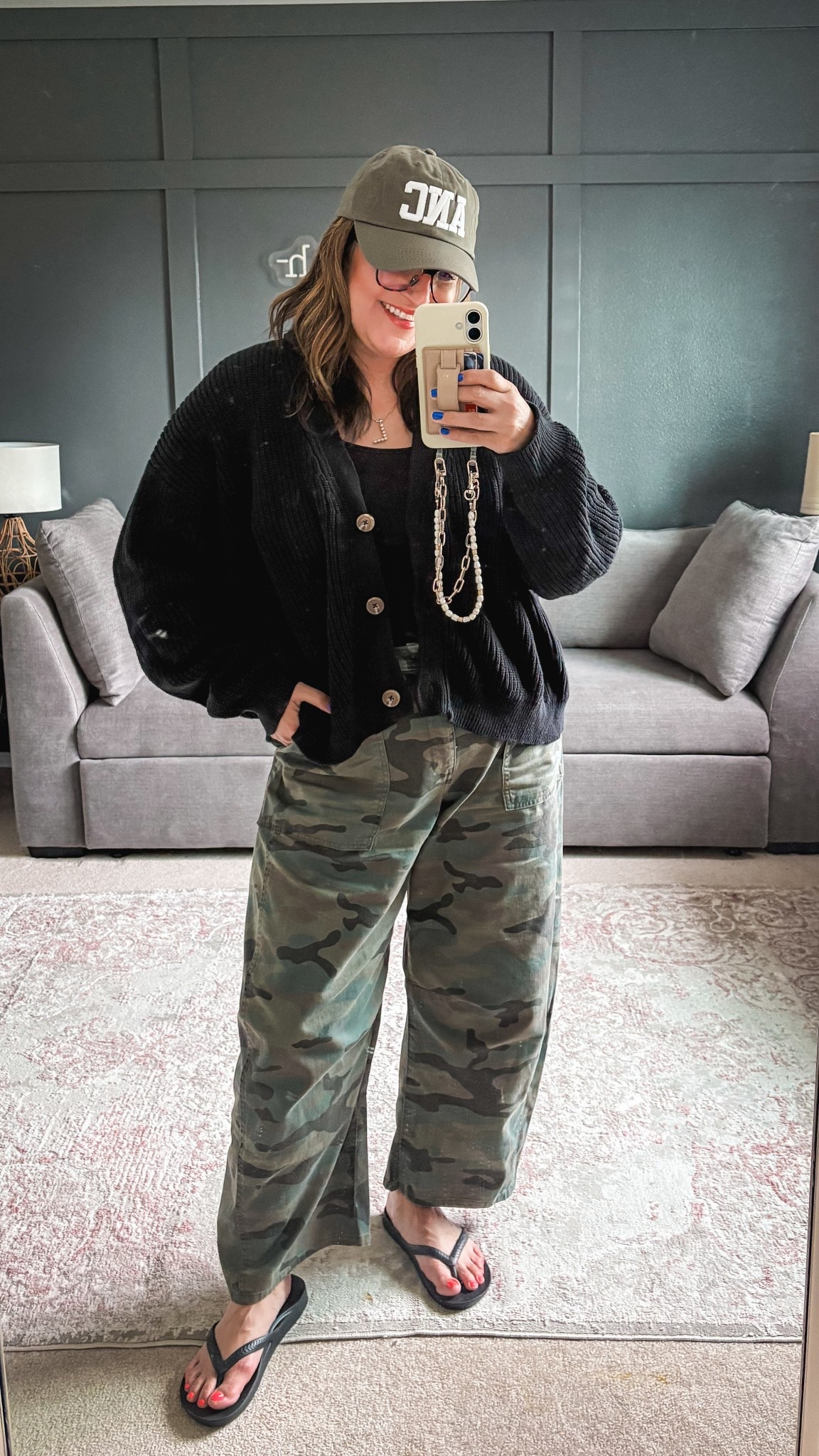 Today’s outfit deets:
Quince cardigan (XL)
Old Navy tank (XL)
GAP camo jeans (16 regular)
Archies flip flops 


#LTKOver40 #LTKMidsize #LTKStyleTip