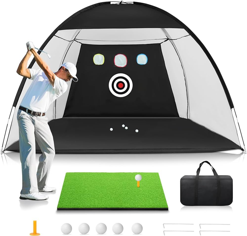 Golf Net: 10 x 7ft Golf Hitting Nets for Backyard Driving, Indoor/Outdoor Golf Chipping/Swing Pra... | Amazon (US)