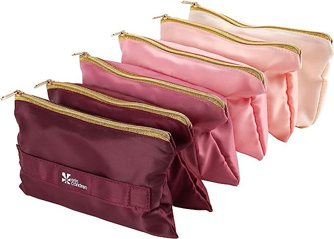 6 Connected Blush Ombre Accordion Zipper Pouches - Accordion Style Pouches for Organization with ... | Amazon (US)