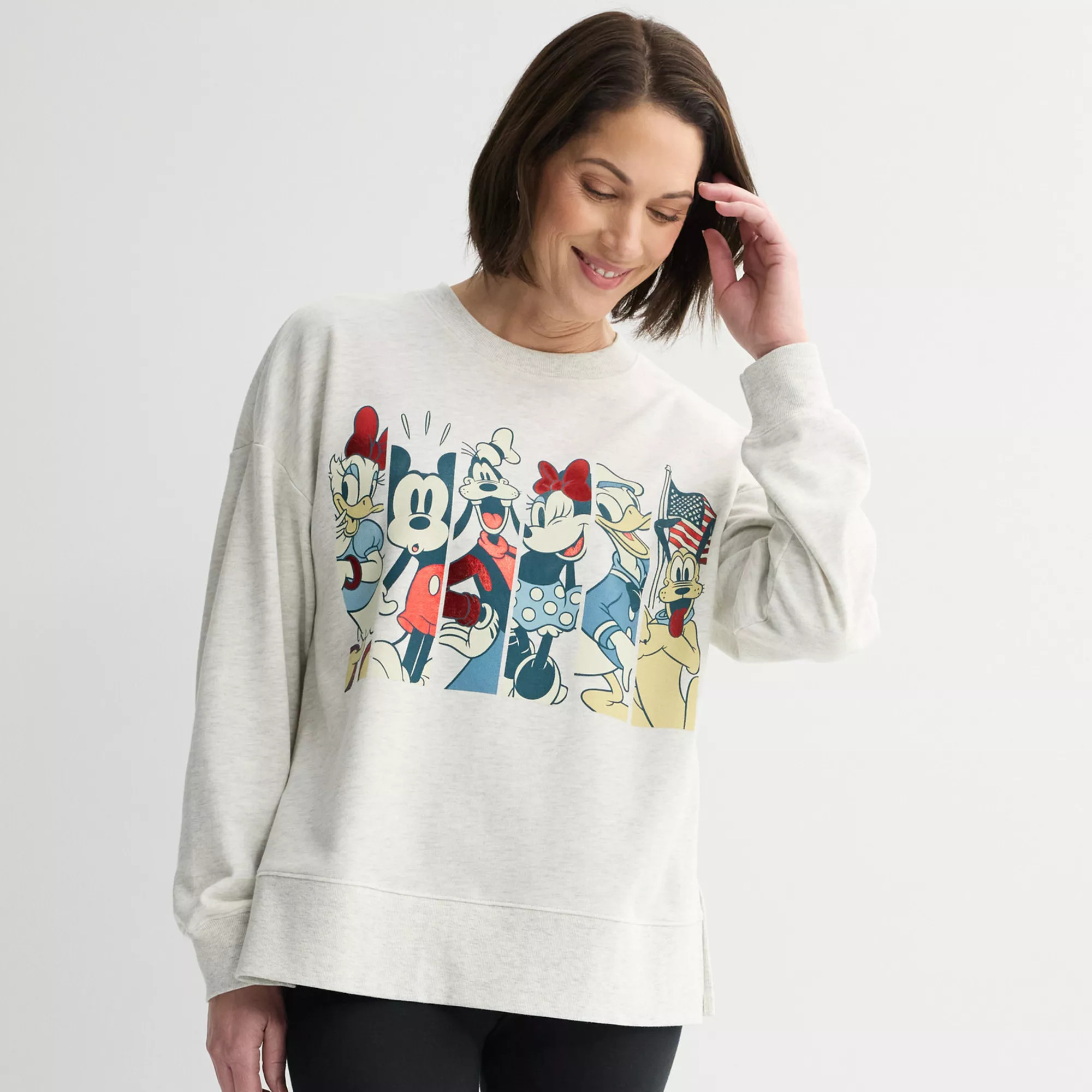 Women's Disney's Mickey Mouse & Friends Americana Pullover Sweater | Kohl's