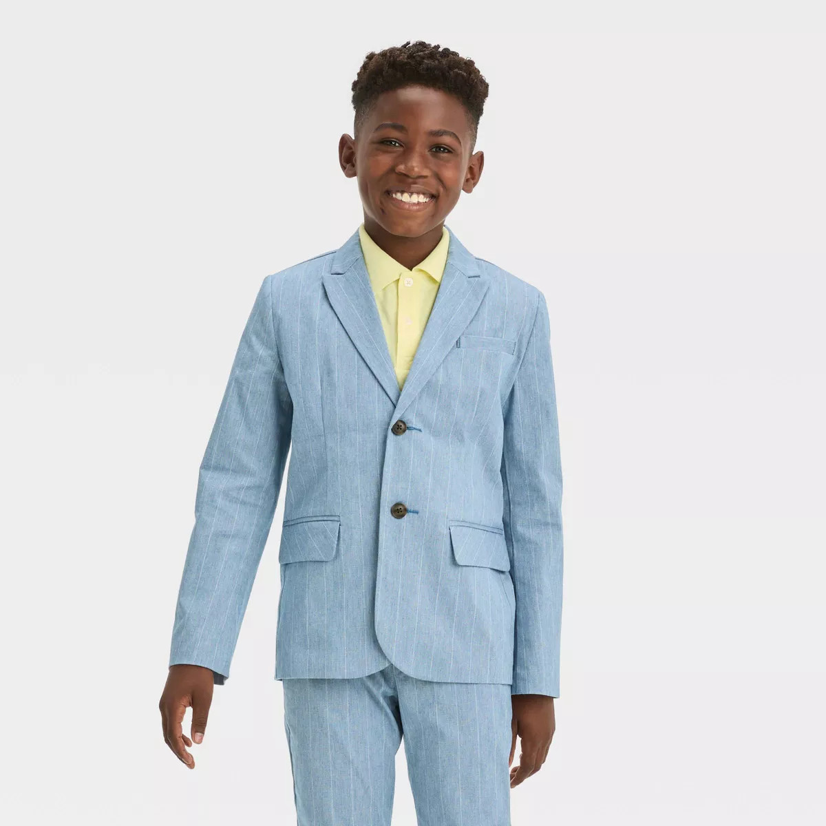 Boys' Plaid Striped Blazer - Cat & Jack™ Light Blue | Target